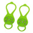 1 Pair 5 Teeth Anti-slip Ice Snow Shoe Walk Cleats Grips Green Hot on Sale