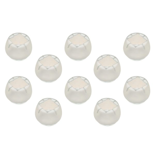 10pcs No-slip Clear Chair Leg Caps Round Wood Floor Protectors Size_D Hot on Sale