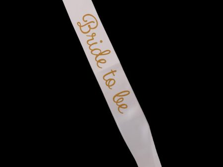 Glitter Bride to be Sash Wedding Bridal Shower Costume Accessories Gold Supply