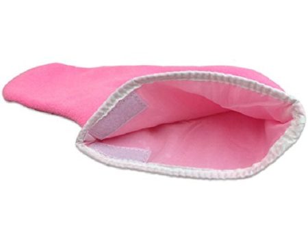 1 Pair Reusable Pink Thermal Cloth Insulated Booties for Paraffin Wax Heat Therapy Spa Treatments Self Tanning Online now