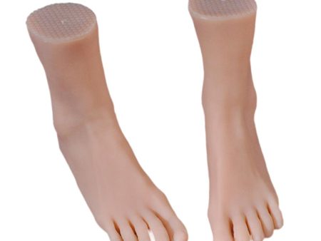 1 pair Lifesize Soft Mannequin Foot Model for Nail Tattoo Practice Display Online Sale