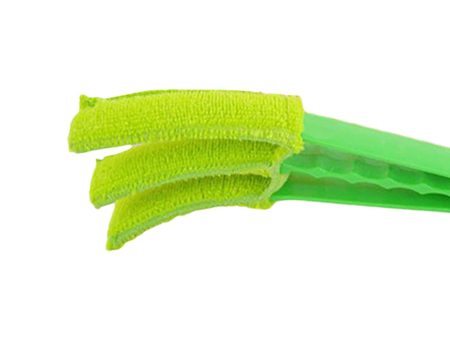 Window Blinds Brush Dust Cleaner Washable Micro Fibre Sleeve Green Sale