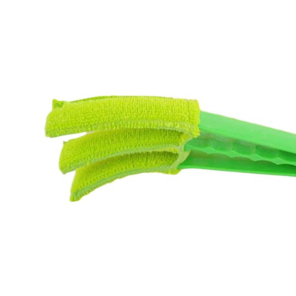 Window Blinds Brush Dust Cleaner Washable Micro Fibre Sleeve Green Sale